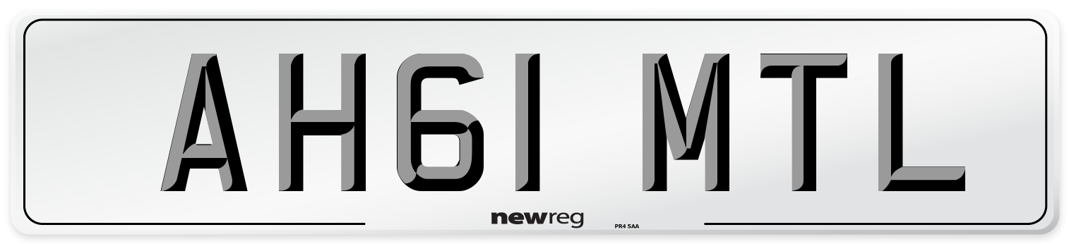 AH61 MTL Number Plate from New Reg